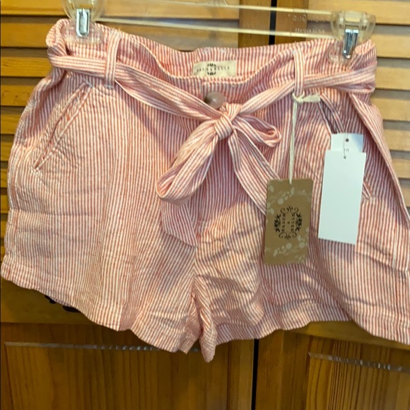 NWT Adorable Linen striped shorts. - Picture 5 of 6